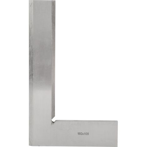 Règle à chants acier inoxydable, équerre 90° pour traçage de pièces, outil de mesure industriel 160x100mm (1/5)