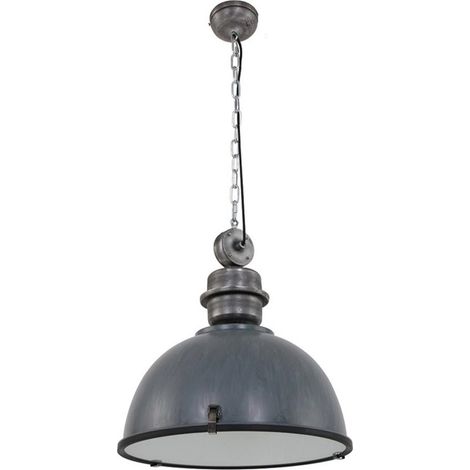 [NEUWERTIG] Steinhauer Graue Hängelampe Bikkel Xxl Hängeleuchte Deckenlampe Industriedesign B-Ware
