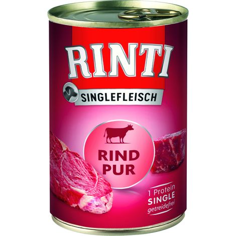 Rinti Singlefleisch Hundenassfutter Adult getreidefrei 400 g Rind