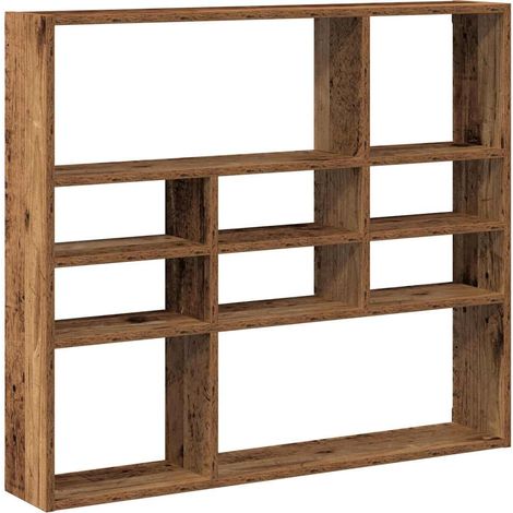 Étagère murale Étagère flottante vieux bois 90x16x78 cm bois d'ingénierie (1/5)