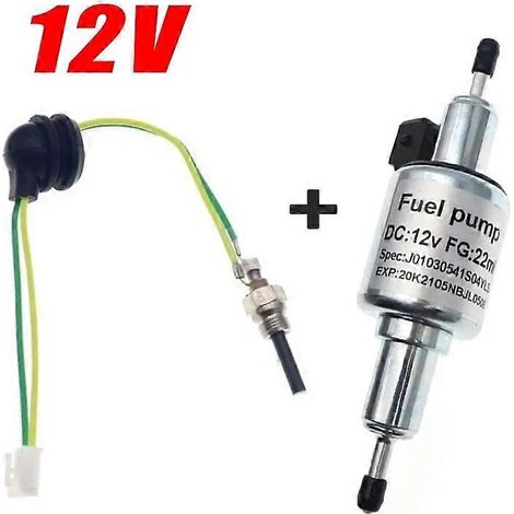 Kraftstoffpumpe für Diesel-Standheizungen, 12 V/24 V, luftgekühlt, Ölpumpensatz mit Keramikglühkerze für Webasto Eberspächer Heizungen von 2 bis 5 kW