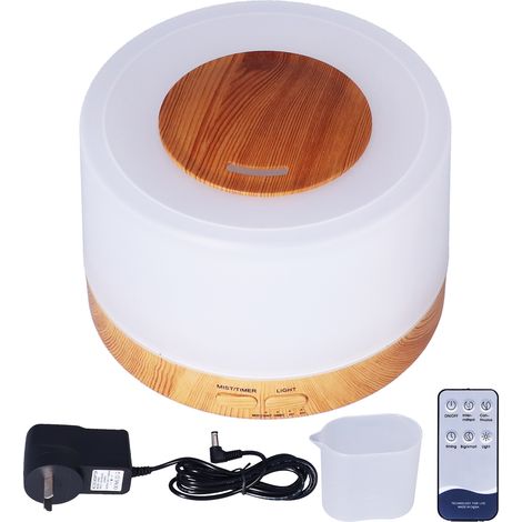 Diffuseur d'huiles essentielles 500ml télécommande - Humidificateur LED couleur pour chambre - Fonctionne 100-240V (1/5)