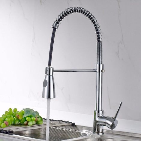 Trade Shop - Mezclador Fregadero Cocina Isla Ducha Profesional Cromado Grifo Fregadero - (1/2)