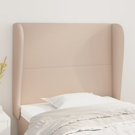 Kopfteil mit Ohren Cappuccino-Braun 93x23x118/128 cm Kunstleder (1/5)