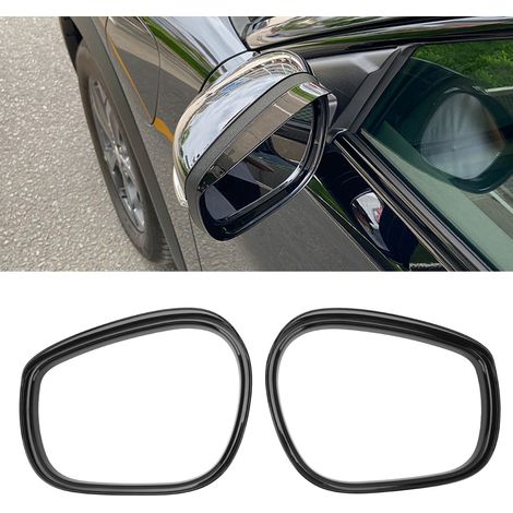 1 paire de protections anti-pluie/cadres anti-pluie pour rétroviseurs Ford Mustang Mach-E 2021-2023 Noir brillant (Référence : MA-EX08BLACK) (1/5)