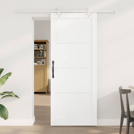 Puerta Corredera 83 x 202 cm Madera de Pino Maciza
