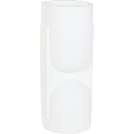 Macetero Magnesia 38X38X91 Rugoso Blanco Roto (1/3)