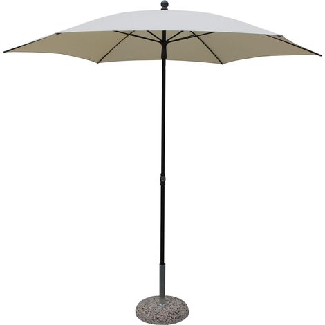 Ombrellone da Giardino Ø 2,5 m Palo Ø27 mm in Acciaio Maffei Kronos Ecrù (1/5)