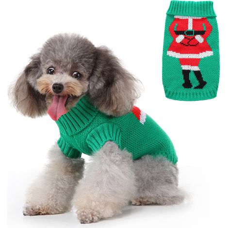 1 pull de Noël pour chien, en laine, taille M à XXL, vêtement d'hiver tricoté, manteau chaud classique, adapté aux chiens et chats (1/5)