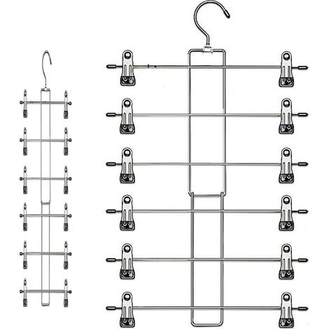 2 cintres pour le rangement et l'organisation des vêtements - Cintre à pantalon en métal noir, usage domestique, cintre à pantalon (1/5)