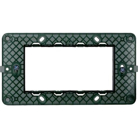 Ettroit compatible vimar plana 4 módulos verde - ev0204
