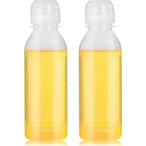 Juego de 2 botellas exprimibles para aceite y miel - Dispensador de plástico apto para alimentos (2 x 500 ml) (1/5)