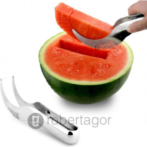 COUPE-PASTÈQUE, TRANCHEUSE ET SERVEUR, TRANCHE DE PASTÈQUE, CANTALOUP, ACIER INOXYDABLE