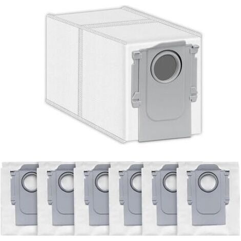 Lot de 6 sacs d'aspirateur pour roborock P10 / Q Revo, grande capacité, pièces de rechange uniques (1/5)