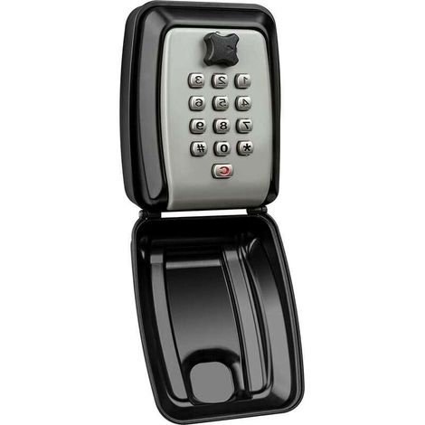 Outdoor Key Box, Wall Mounted Outdoor Key Safe with 12-Digit Combination Lock, Waterproof and Rustproof, Password Changeable, for Home, School, Garage (1/4)