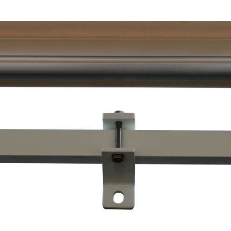 Store banne à bras articulés, store banne à pinces réglables, store de terrasse, 3,95 x 3 m, protection solaire avec manivelle. Store banne de balcon. Beige (1/5)