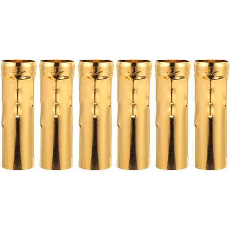 Lot de 6 supports de bougie E14 En fer Pour lustre Base dorée (1/5)