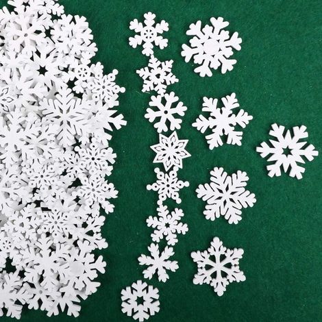 100 Stück Schneeflocken Weihnachtsdekorationen Hängeornamente Weihnachtsschmuck