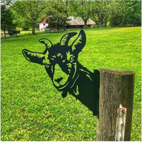 Ornamenti da giardino a forma di pecora, per recinzioni, decorazioni per esterni, pecore, animali, decorazioni da giardino