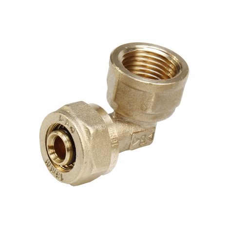 GOMITO 90  ° F/FILETTO F A COMPRESSIONE PER MULTISTRATO- Diam. 1/2 x 20- IBP- pezzi 1