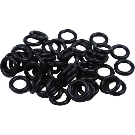 50 joints toriques en caoutchouc nitrile noir, rondelles de 12 mm x 2,5 mm x 7 mm (1/5)