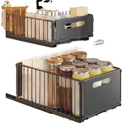 Schrankorganizer, Ausziehbares Design, Doppeltes Stauraum, Paket A, 1-stufig-b (1/2)