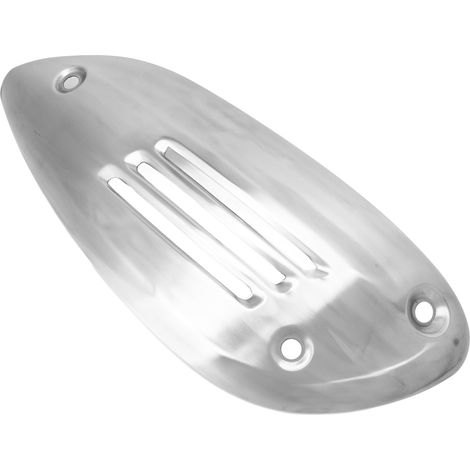 Cache pot d'échappement moto acier inoxydable protection silencieux VESPA GTS 125 250 300 GTV 2013-2021 argent (1/5)