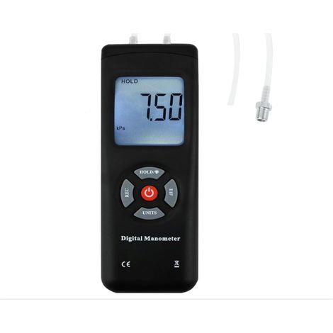 Manomètre de Digital, vide tenu dans le mètre de mesure portatif de pression d'air gaz (1/5)