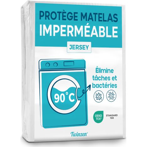 Protege Matelas 90x200 - Alèse imperméable - Lavable à 90° (1/5)