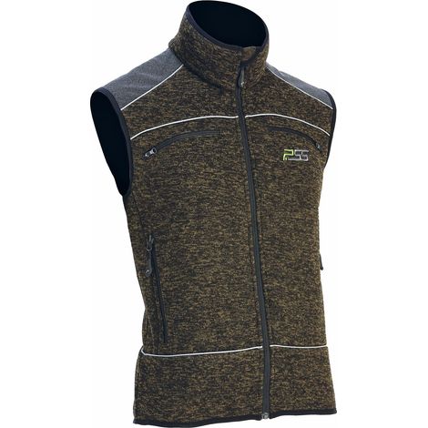 Gilet tricot PSS X-treme Nordic Vert chiné Taille S