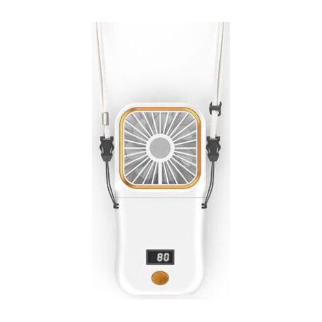 Mini-Tragventilator, USB-wiederaufladbarer Handventilator, kleiner, faltbarer, tragbarer, batteriebetriebener Taschenventilator mit LED-Anzeige, leiser persönlicher Tischventilator für Reisen und Outd (1/5)