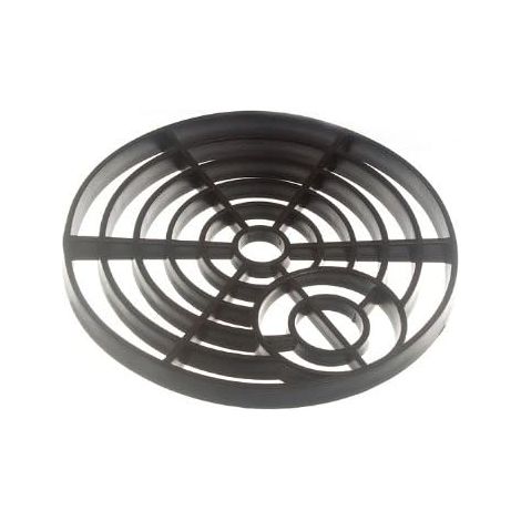 One Stop DIY Gulley Grille de vidange ronde en PVC Noir 150 mm