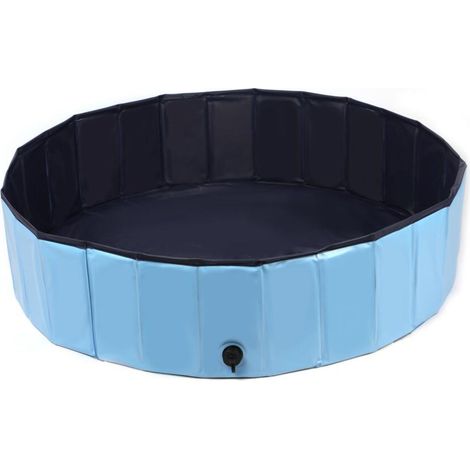 Hundepool Schwimmbecken 120x30cm Swimmingpool Badewanne Faltbarer Planschbecken Kinderpool Badewanne Doggy Pool für Großes Haustier Hund Katze Kinder PVC rutschfest