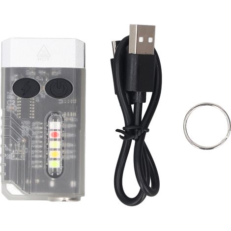 Lampe de poche EDC 1000LM 365nm, lumière UV, Base magnétique, Type C, Rechargeable, étanche, petit porte-clés puissant (1/5)