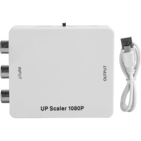 Convertisseur Hdmi Vers Av - Adaptateur Vidéo Audio 1080p - Compatible Ntsc Et Pal - Pour Tv Standard - Blanc (1/5)