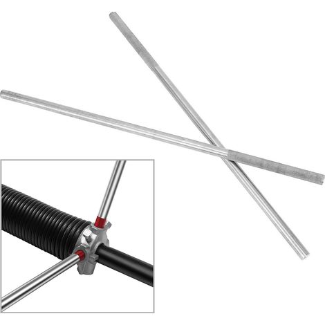 GARRYFIZH Barre d'enroulement en acier avec poignée antidérapante, 1/2 pouces de diamètre X 17.5 de longueur, pour porte de Garage, ressort de Torsion, 2 pièces