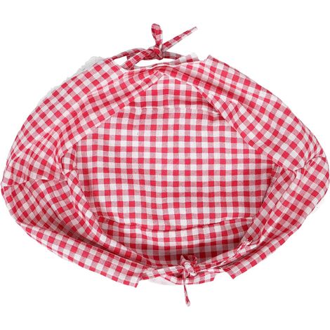 Doublure pour Panier Osier – Tissu à Carreaux Rouges Doublure Amovible Lavable pour Panier de Pique et Rotin Style Campagnard Bohème Rustique Accessoire de Rangement (1/5)