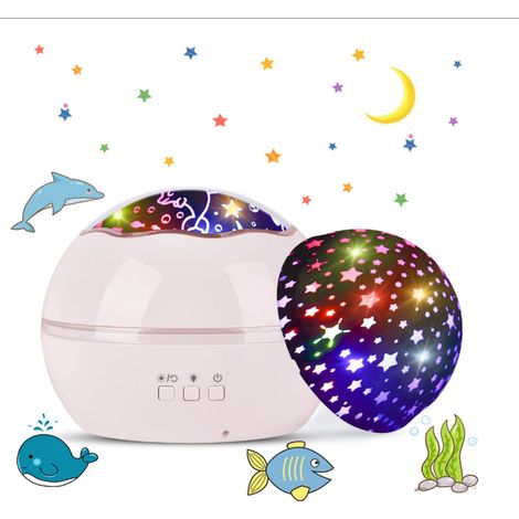 Projecteur de ciel étoilé pour enfants - Meilleur cadeau et jouet, blanc 