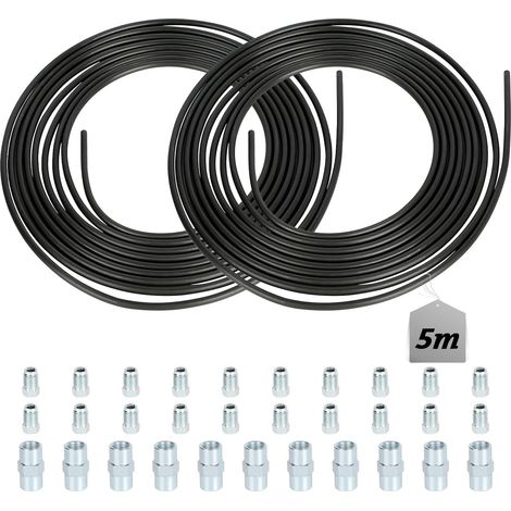 Tuyau de Frein, 2 Pcs Longueurs 5m, Ø 3/16" (4,75mm), Conduite Générale de Fein, Kit de Conduite Générale de Frein de Rechange pour Automobile (1/5)
