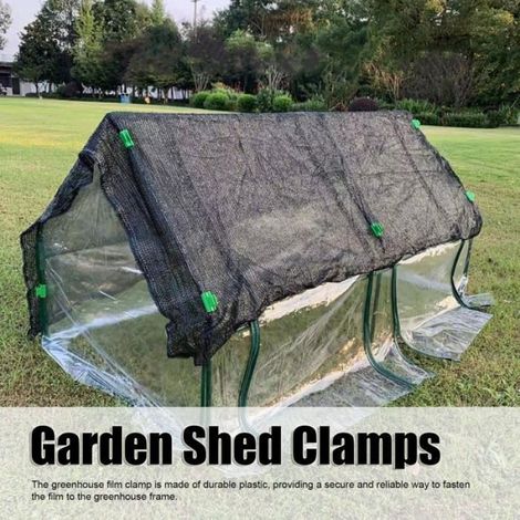 Pinces pour abri de jardin - - Lot de 100 - Plastique - Fixation solide - Application polyvalente (1/4)