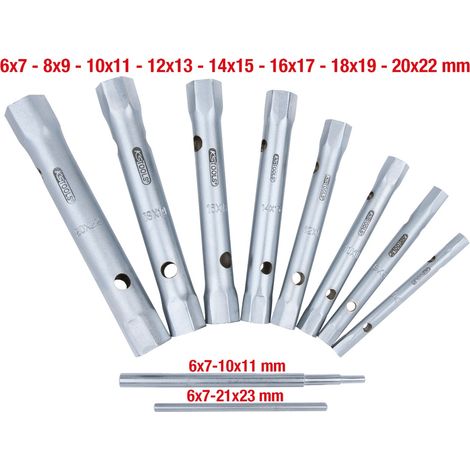 KS Tools Rohrsteckschlüssel-Satz, 10-tlg, 6x7-20x22 mm (1/5)