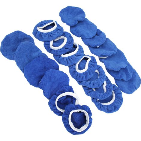 Lot de 20 tampons de polissage en microfibre pour polisseuses automobiles de 5 à 6 pouces (1/5)