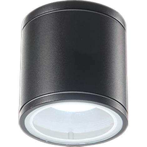 Plafoniera per esterni JUBO in alluminio Nero con diffusore in vetro D9 cm (1/4)