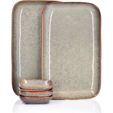 Ensemble Thora shushi 6 pièces 24 x 14,5 cm marron (1/5)