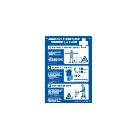 plaque - alu - poste 200 x 150 mm - catu am-61