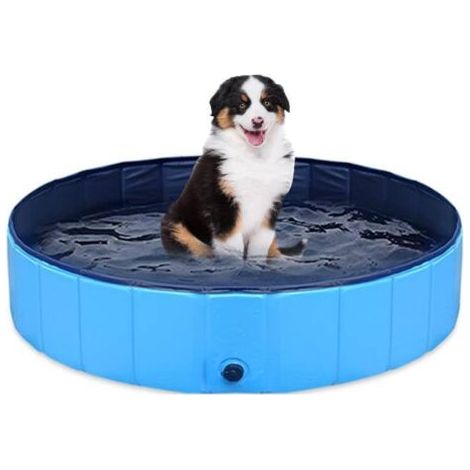 Piscine pliable pour chiens et enfants, portable, antidérapante, en PVC, pour chiens et chats, 80 x 20 cm (1/5)