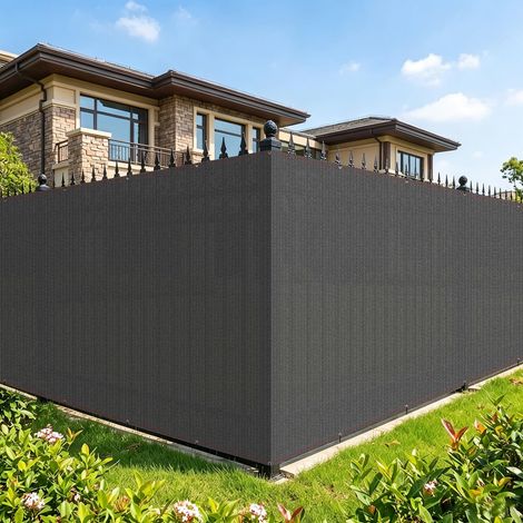 Brise Vue Occultant en PEHD 130g/m² 1,5x20m Anthracite (1/5)