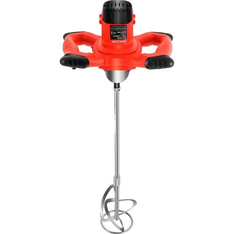 Bétonnière, 1500W de puissance, vitesses réglables, Rouge (1/2)
