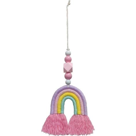 Décorations saisonnières et de fêtes mini arc-en-ciel tissé articles de maison pendentifs décoration ornements artisanaux suspension décorative (1/5)