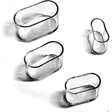 Couvre-Jambes Chaise，Ovale Silicone Meubles Pieds Coussinets Couverture Table Protecteurs Rayures Sol，8-24Pcs-Transparent/24 PièCes15X30 Mm